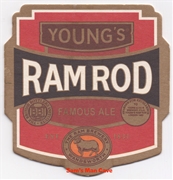 Young's Ram Rod Beer Coaster