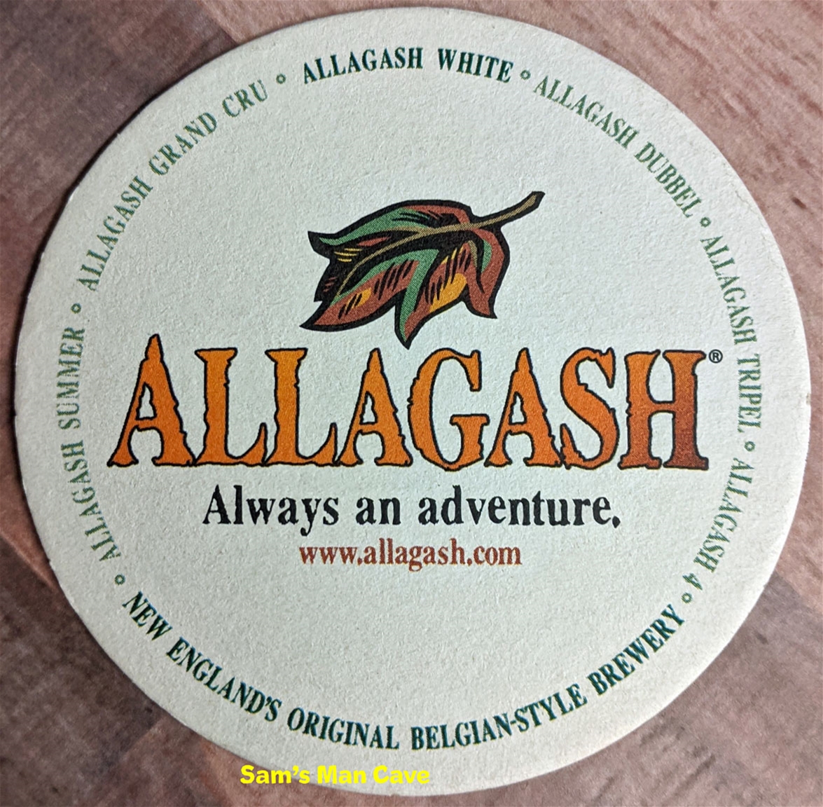 MAINE Since 1995 Beer Collectible Coaster ~ ALLAGASH Brewing Co ~*~ Portland 