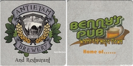 Antietam Brewery Benny's Pub Coaster