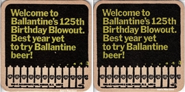 Ballantine's 125th Blowout Beer Coaster