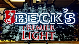 Beck's Light City Skyline Neon