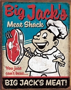 Big Jack's Meats Metal Sign