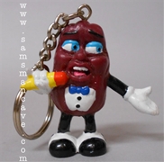 California Raisin Singer with Bowtie Keychain