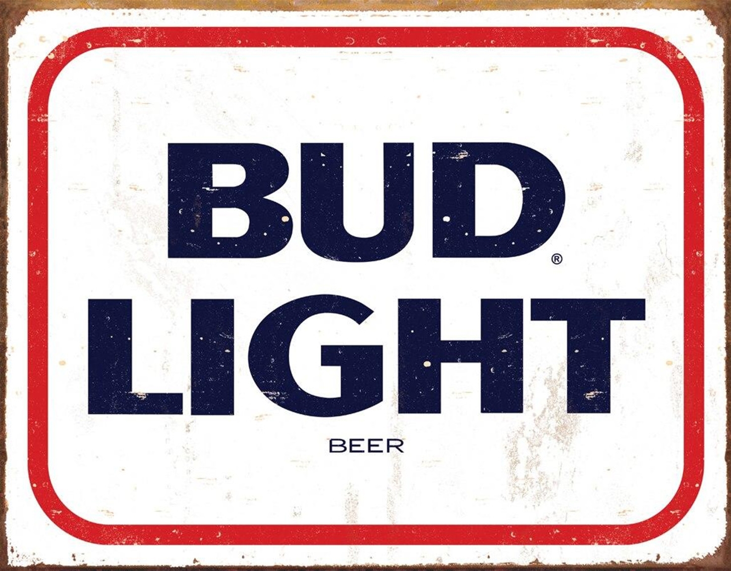 bud light tin sign
