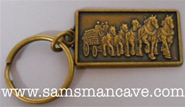 Budweiser Clydesdale Wagon Keychain