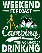 Camping Chance Metal Sign