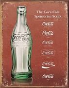 Coca Cola Script Heritage Metal Sign