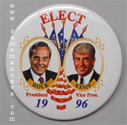 1996 Elect Dole Kemp Pin