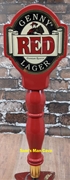 Genny Red Beer Tap Handle