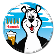 Hamm's Round Metal Sign