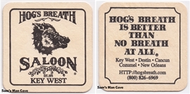 Hog's Breath Saloon Key West Beer Coaster