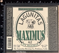 Lagunitas Maximus Ale Beer Label