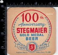 Stegmaier 100th Anniversary Beer Coaster