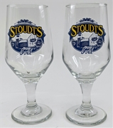 Stoudt's Export Gold Beer Goblet Pair