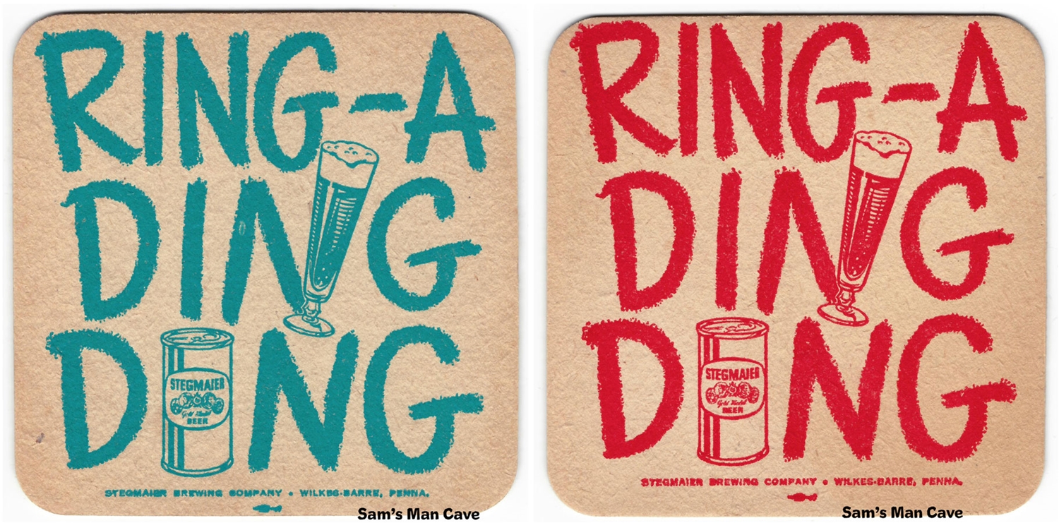 Stegmaier's Ring A Ding Ding Beer Coaster