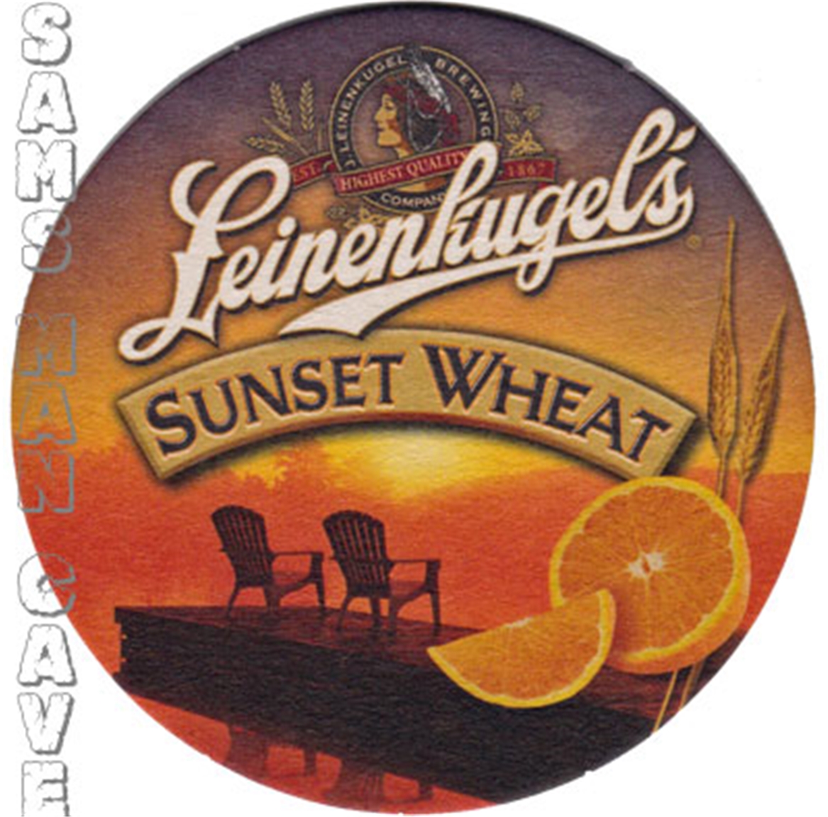 Leinenkugel's Sunset Wheat Beer Deck Coaster