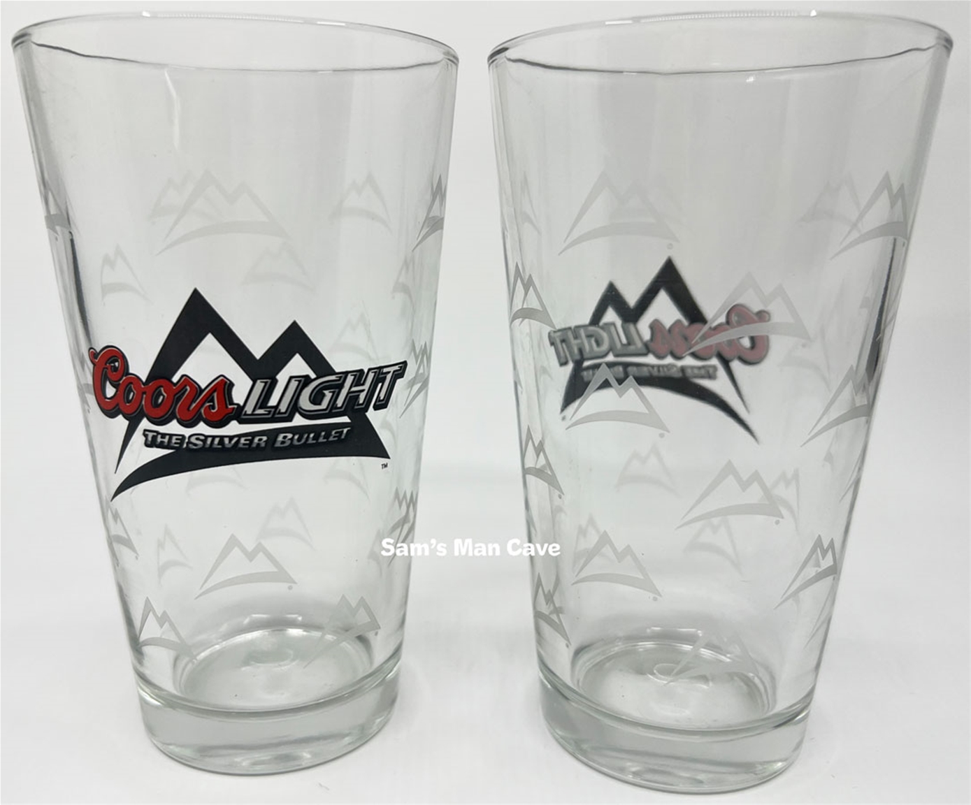 Coors Light Mountain Pint Glass Set of Two