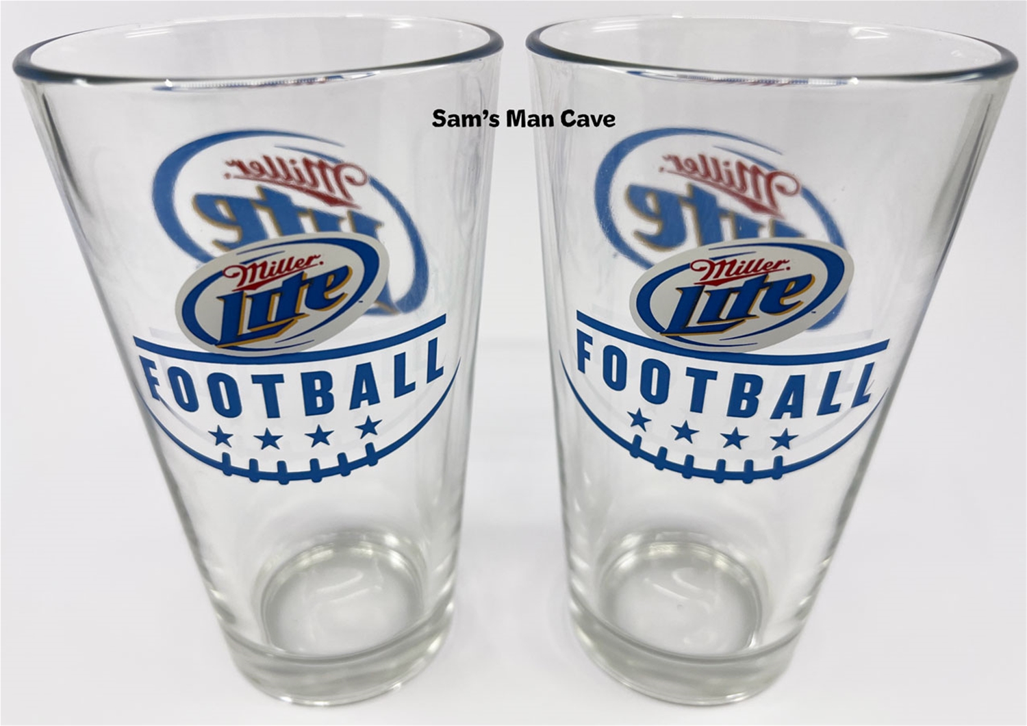Miller Lite Football Pint Glass Set