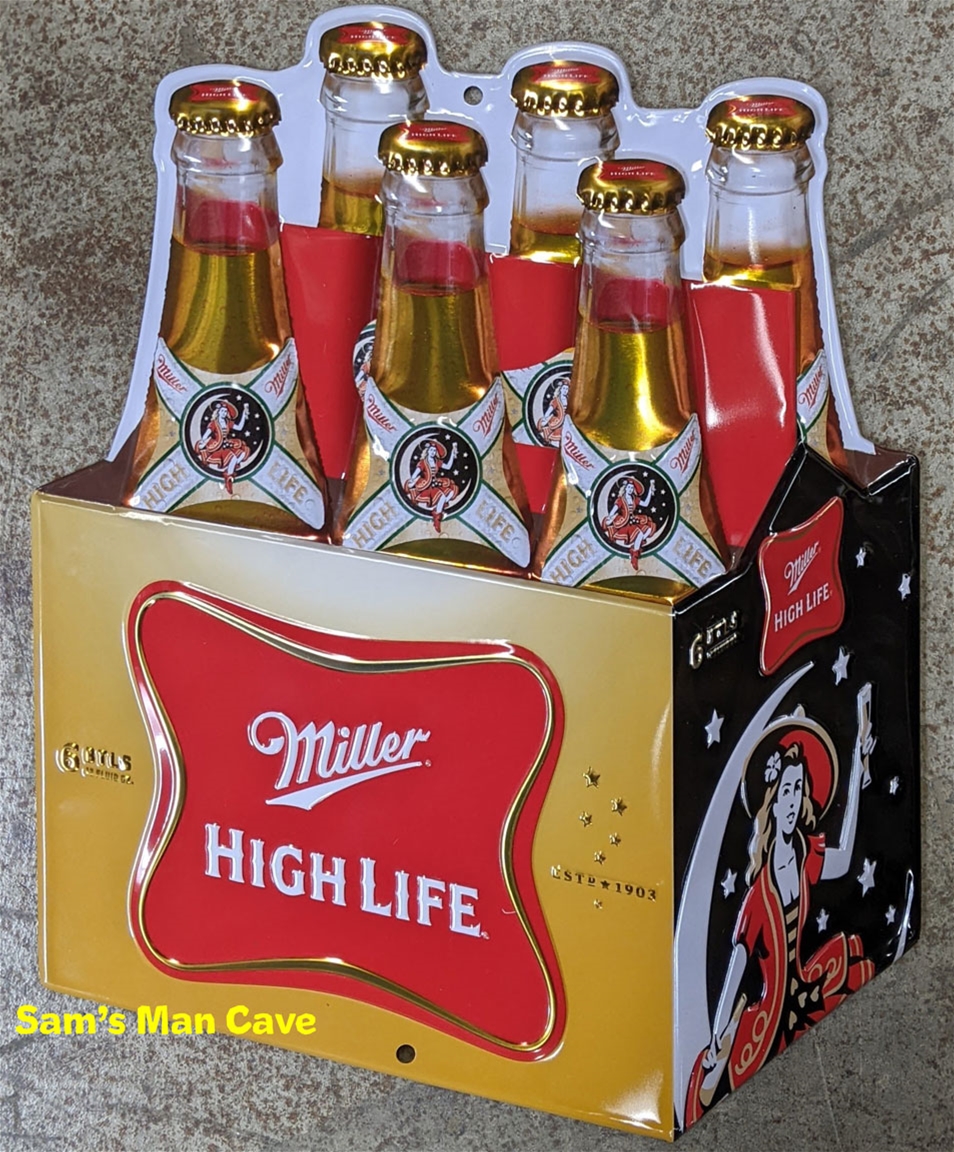 Miller High Life Six Pack Tin Tacker