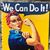We Can Do It! Embossed Tin Sign