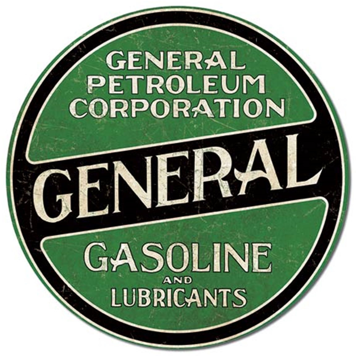 General Gasoline Round Tin Sign