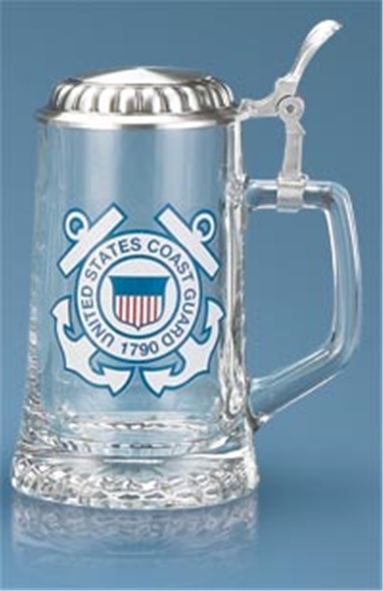 Coast Guard Glass Stein