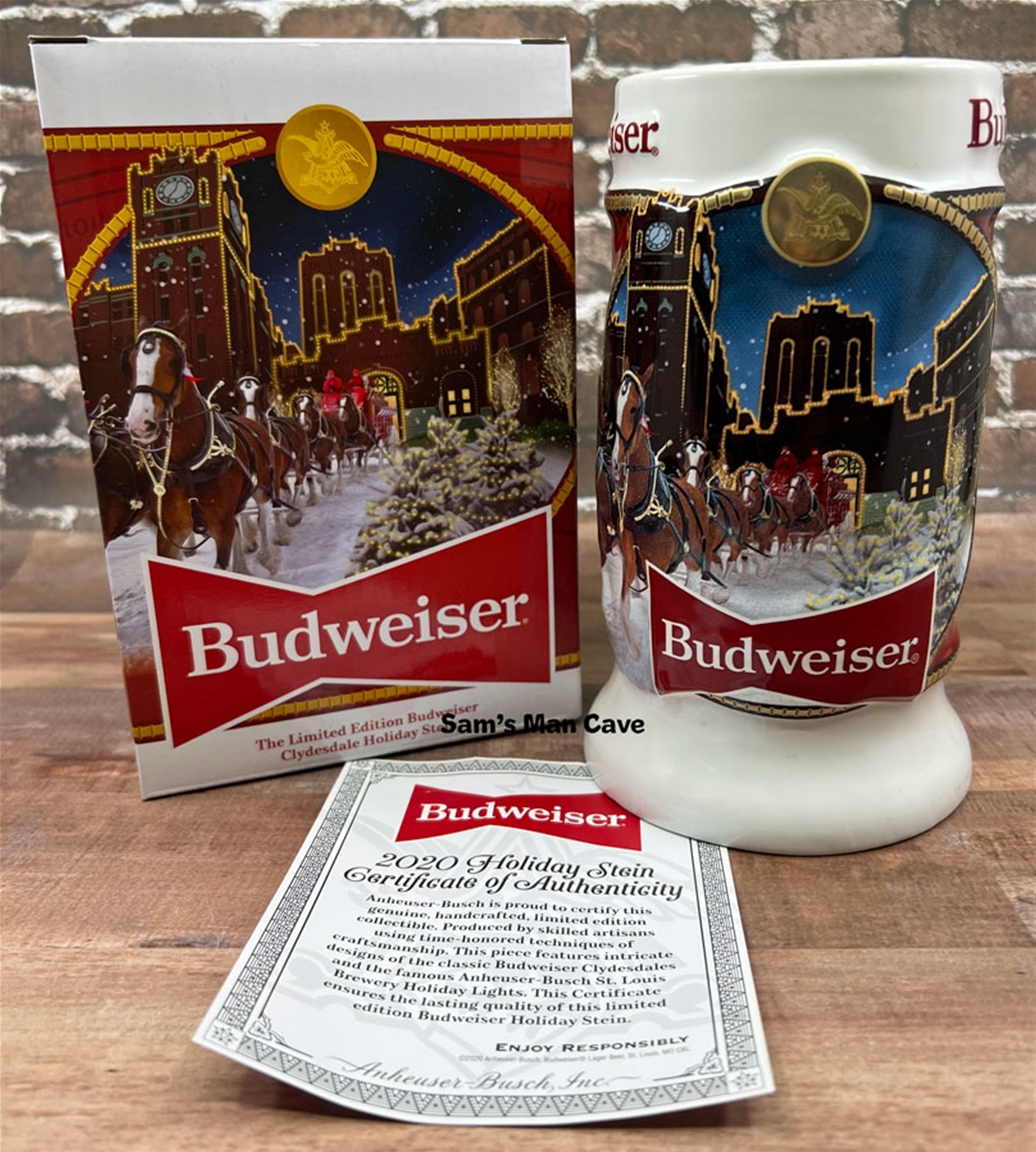 2020 Budweiser Holiday Brewery Lights Mug - FLAWED