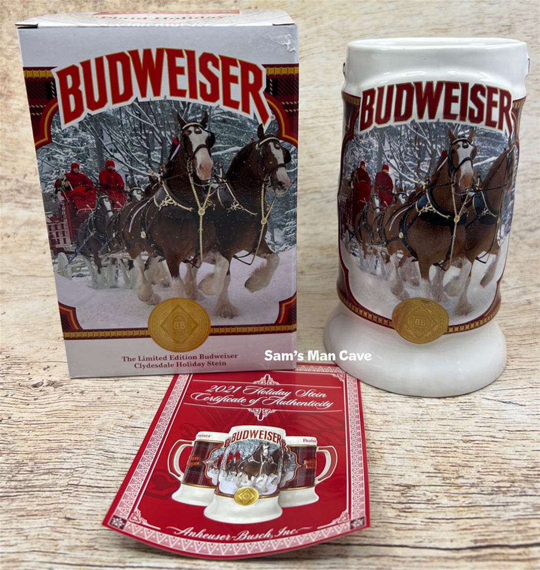 2021 Budweiser Holiday Plaid Holiday Mug - FLAWED