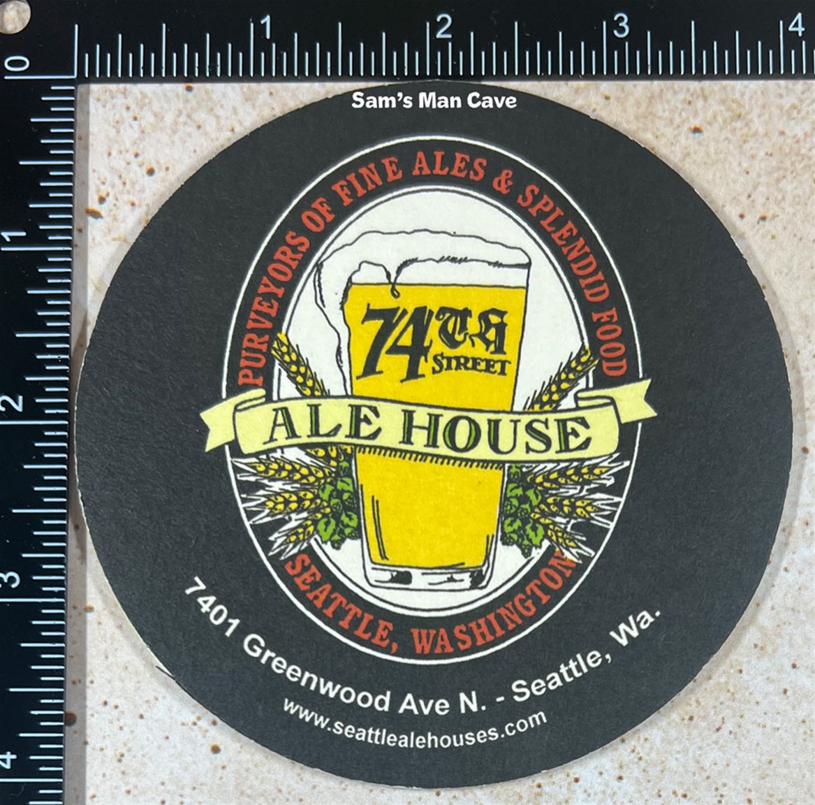 74th Street Ale House Beer Coaster