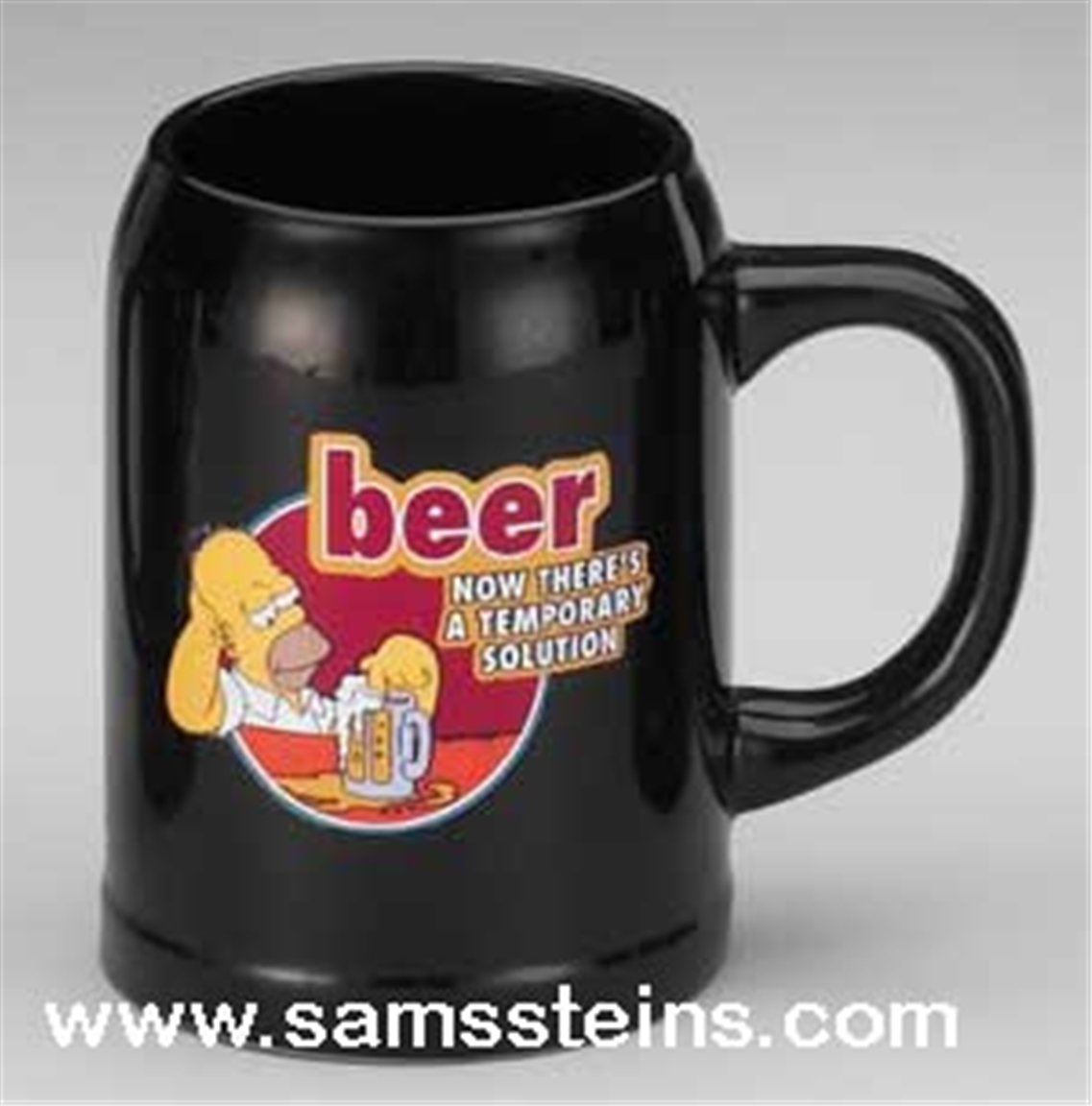 Simpsons Beer Temporary Solution Black Mug