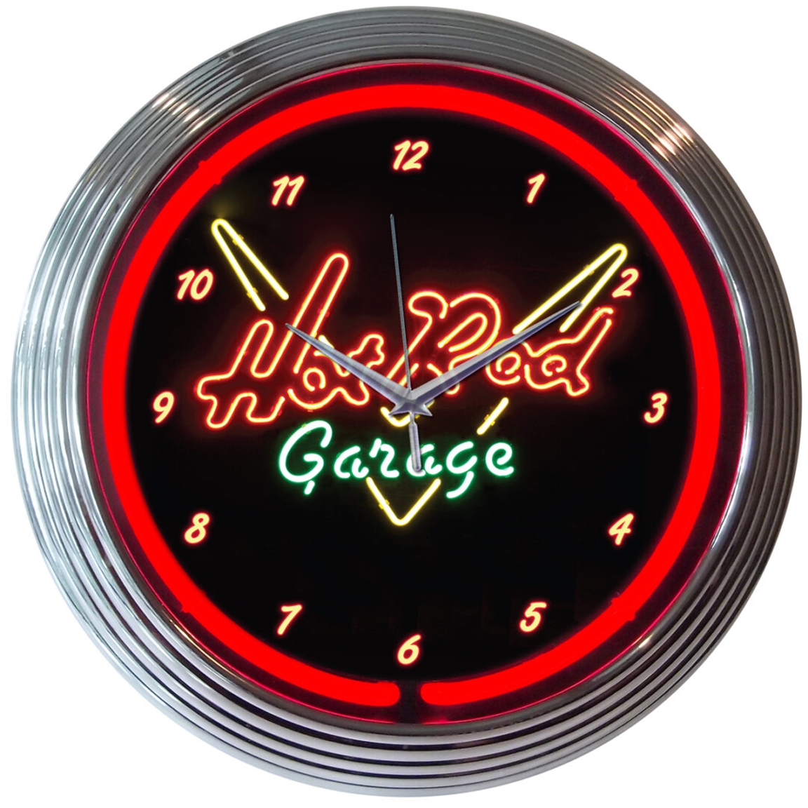Hot Rod Garage Neon Clock