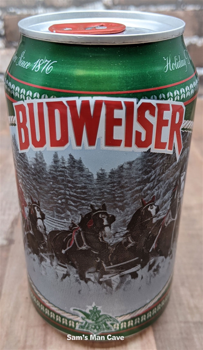 Budweiser Happy Holidays Hitch Trees Beer Can