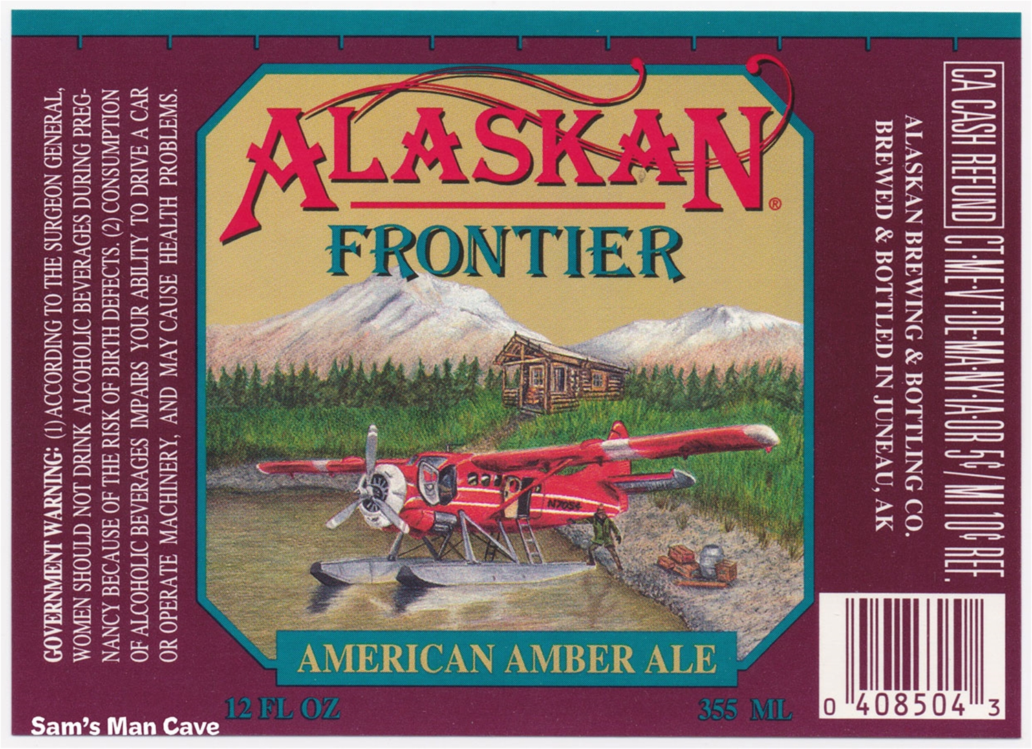 Alaskan Frontier American Amber Ale Label