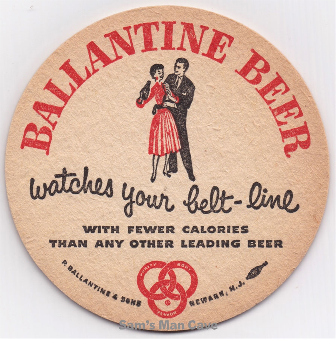 Ballantine Belt Line Beer Coaster