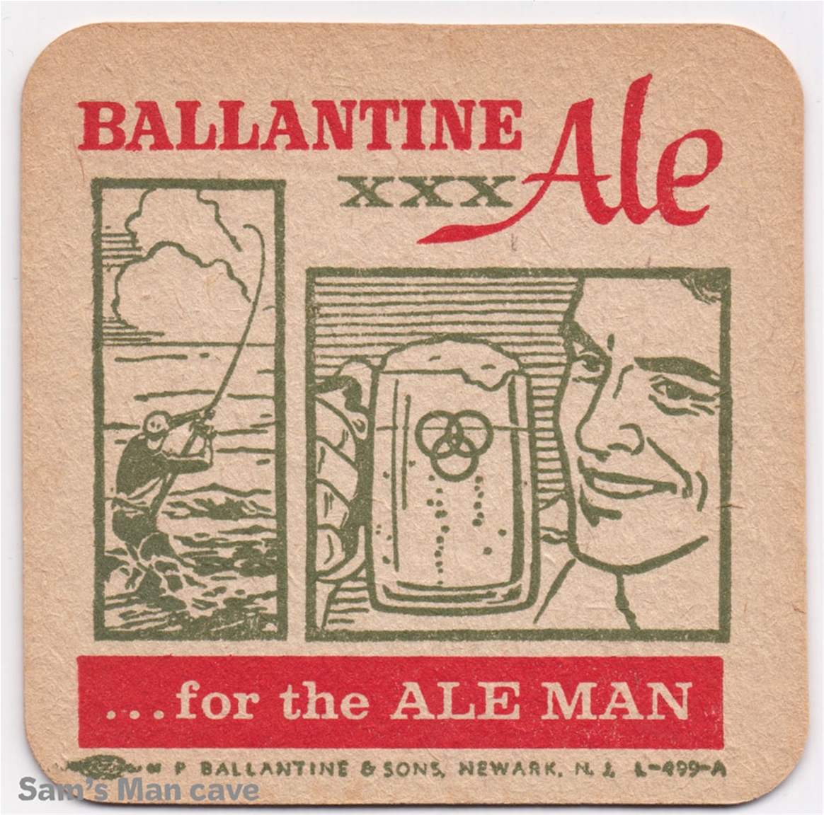Ballantine for the ALE Man Beer Coaster