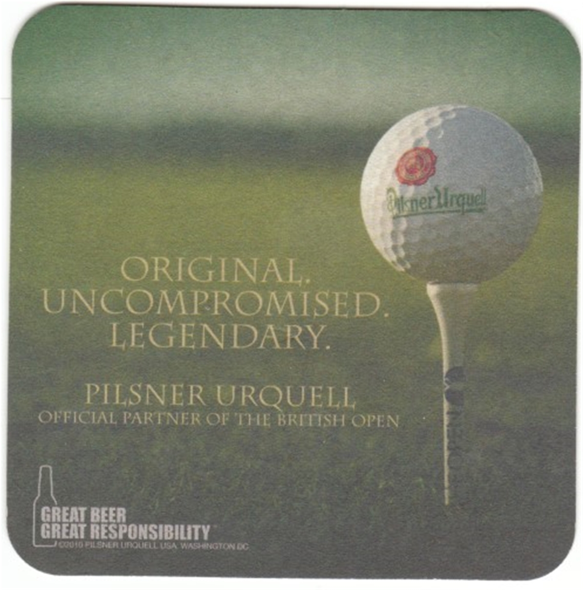 Pilsner Urquell Pure Golf Beer Coaster