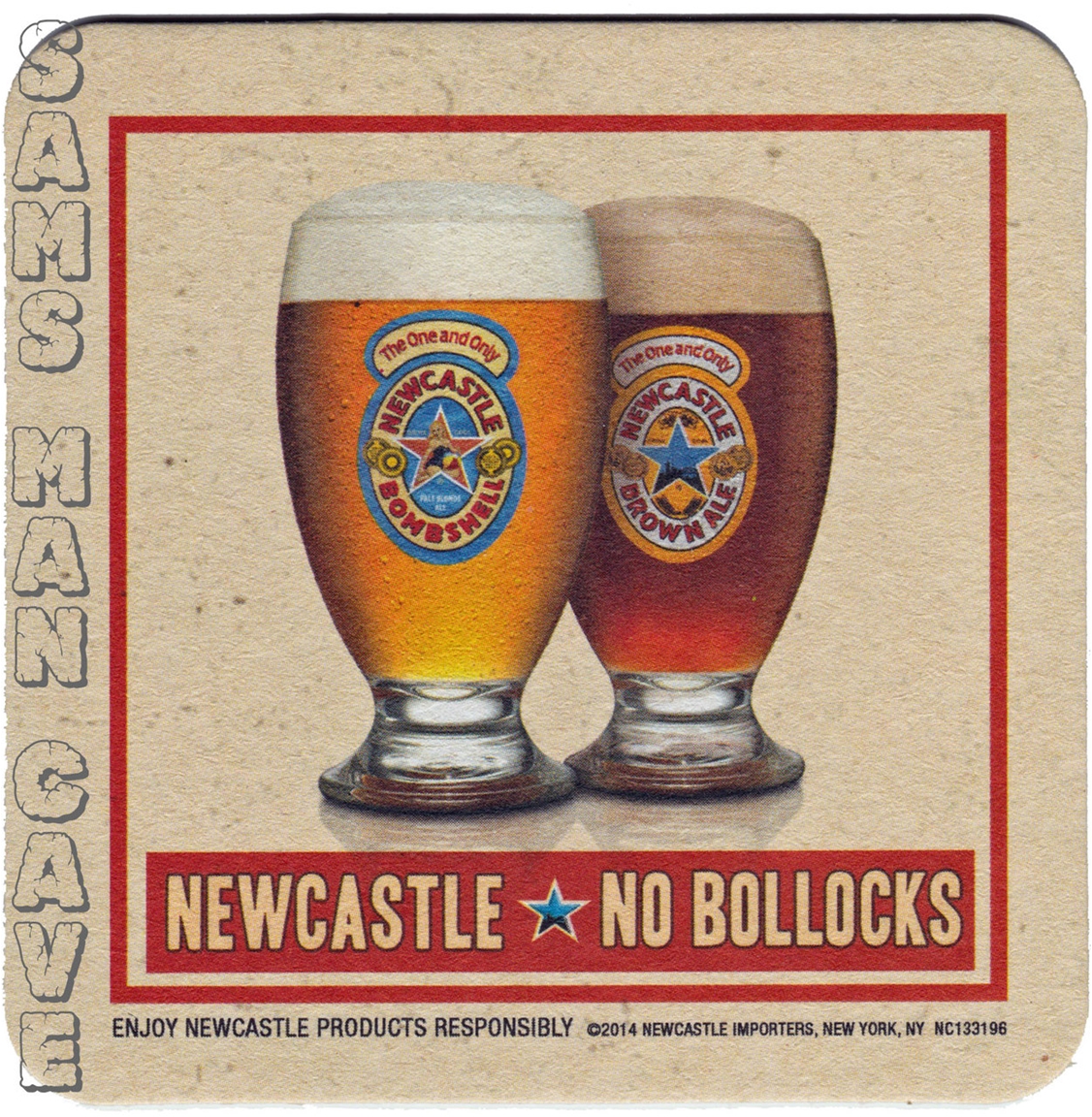 Newcastle No Bollocks Beer Coaster