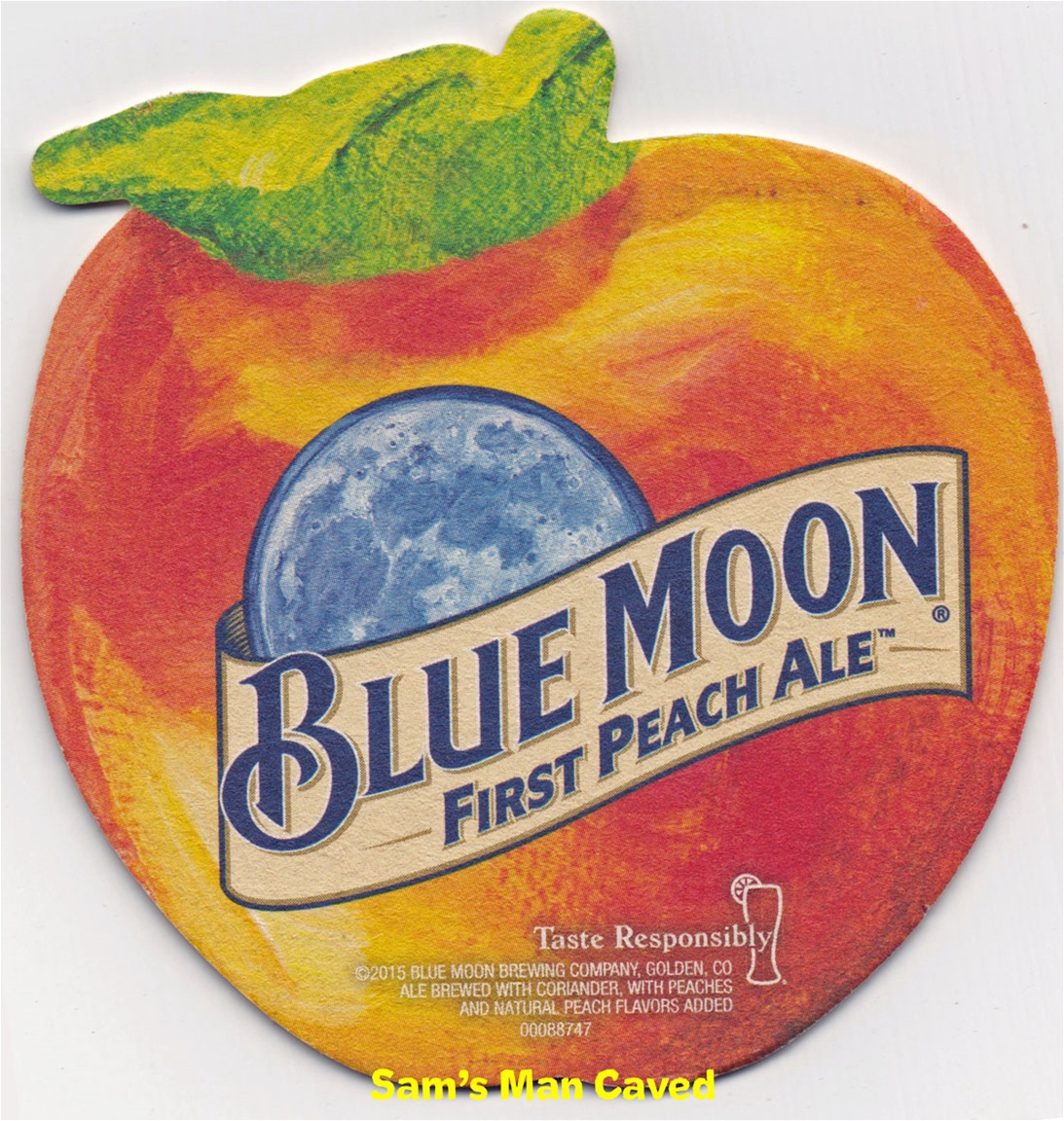 Blue Moon First Peach Ale Beer Coaster