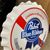 Pabst Blue Ribbon Bottle Cap Metal Sign angled side view