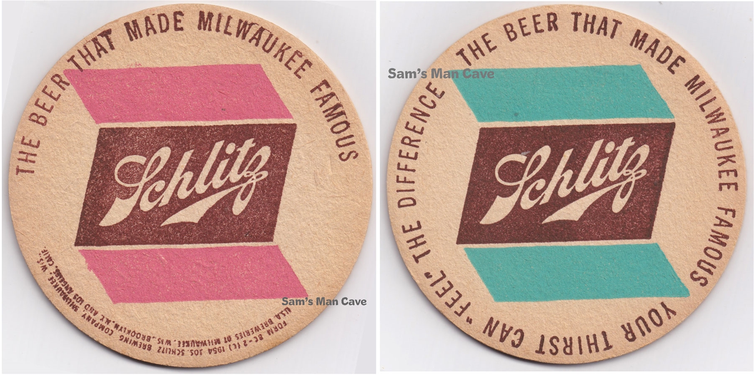 Schlitz Feel the Difference Beer Coaster