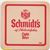 Schmidt's Beautiful Square Beer Coaster back of coaster