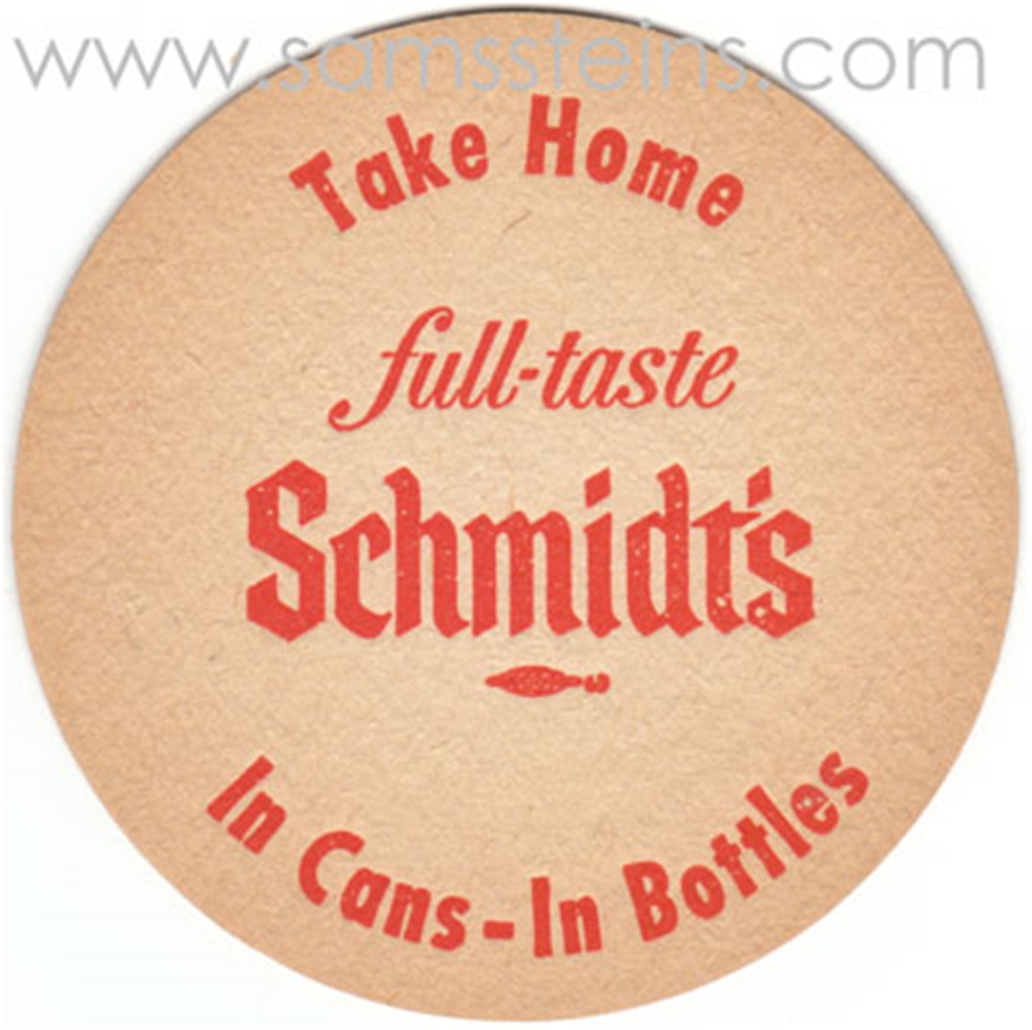 Schmidt's Full Taste Beer Coaster