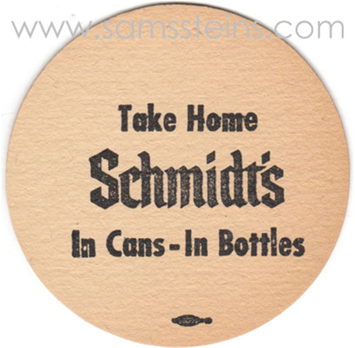 Schmidt's Take Home Beer Coaster
