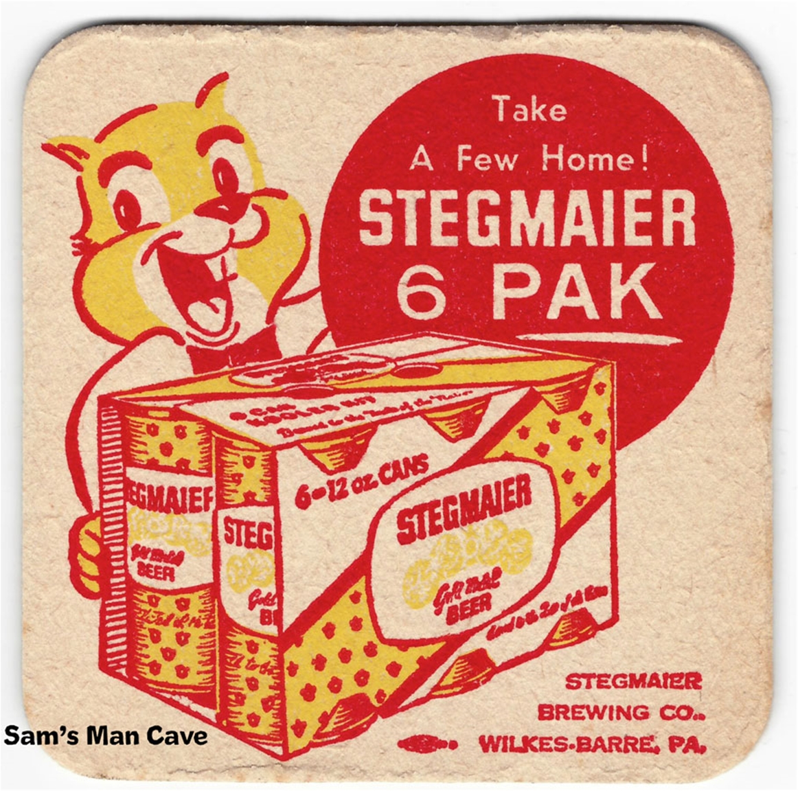 Stegmaier 6 Pak Beer Coaster