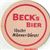 Beck's Bier Mount Vesuvius Beer Coaster back of coaster