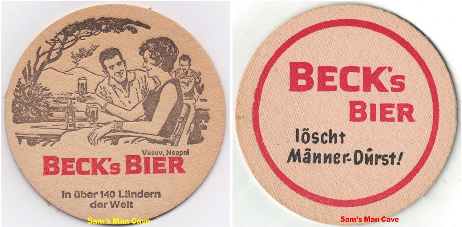 Beck's Bier Mount Vesuvius Beer Coaster