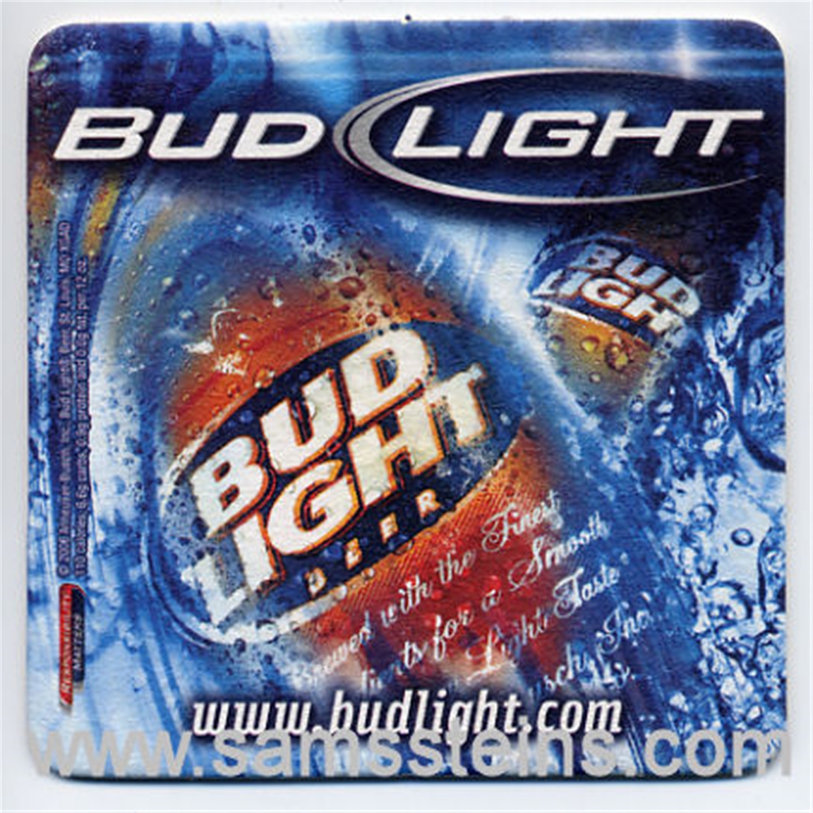 Bud Light Iced Bottles Beer Coaster