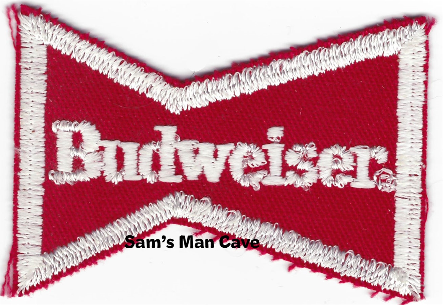 Budweiser Bowtie Beer Patch front of patch