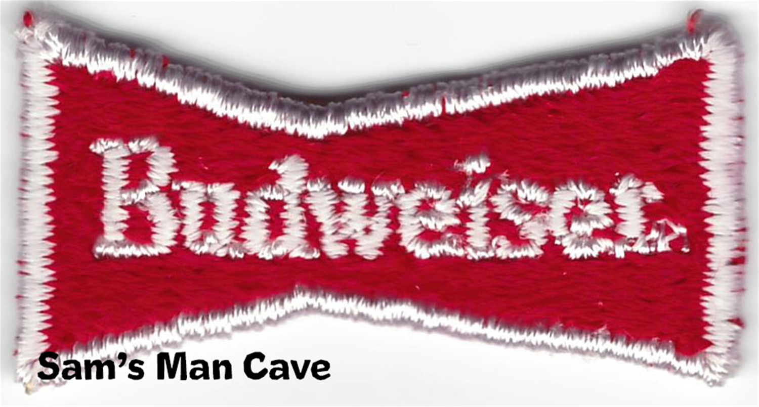 Budweiser Bowtie Beer Patch front of patch