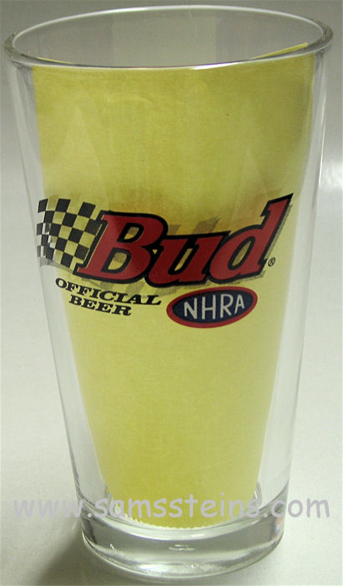 Budweiser Bernstein NHRA Pint Glass